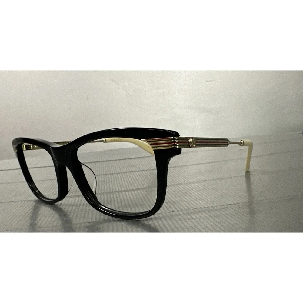 GUCCI GG 05240- 001 Black/gold  Square 52-17-140 Frames Beautiful Frames Only
